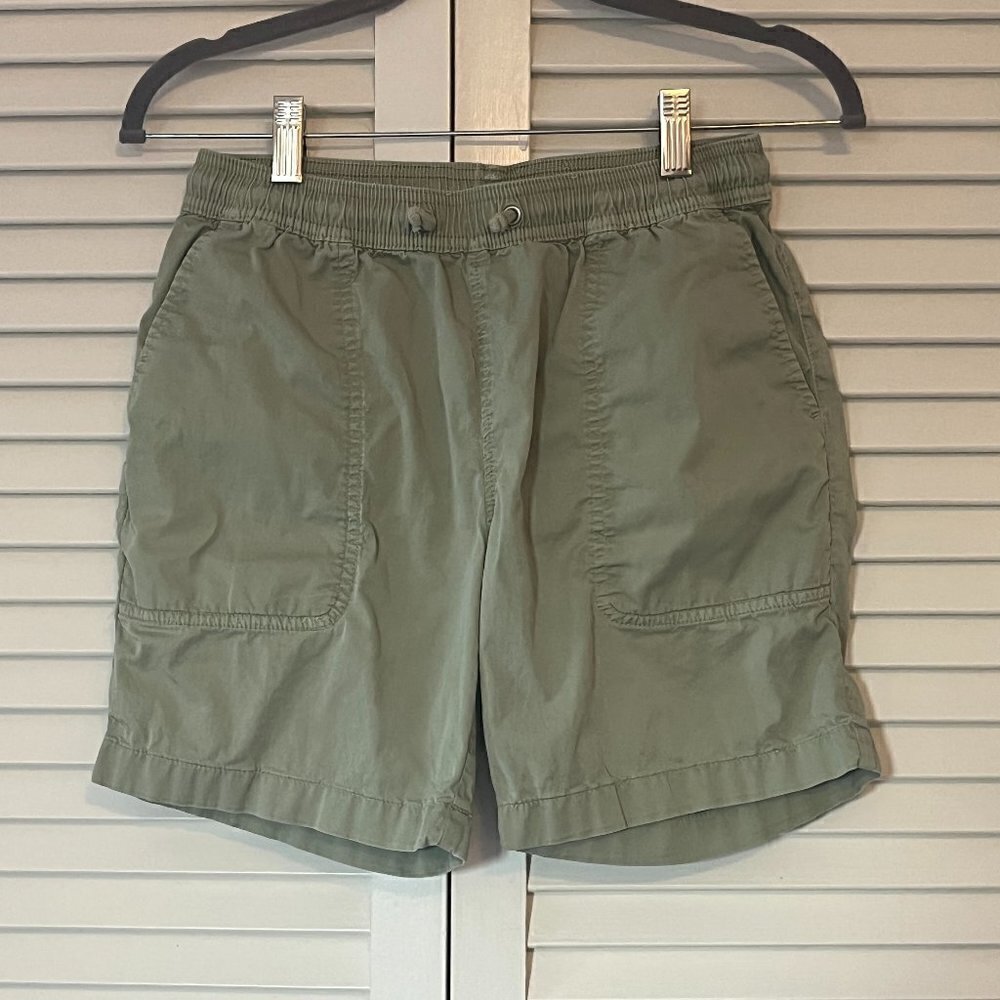 Crewcuts boys relaxed-fit pull-on short chino green shorts elastic waist 14